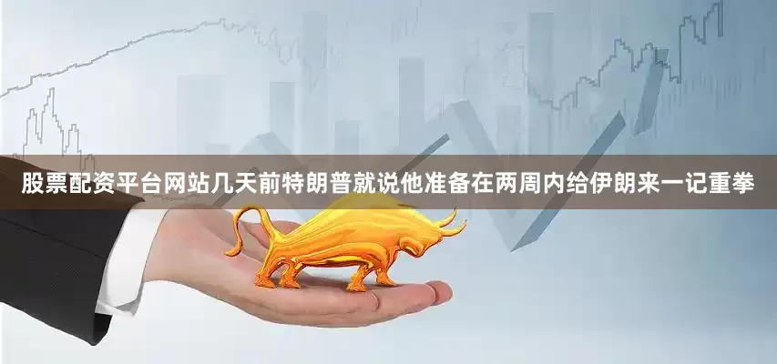 股票配资平台网站几天前特朗普就说他准备在两周内给伊朗来一记重拳